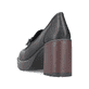 
Nachtschwarze Rieker Damen Pumps Y4150-00 mit Komfortweite sowie einem Blockabsatz. Schuh von hinten