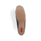 Blaue Rieker Damen Loafer 40253-14 in Löcheroptik sowie schmaler Passform E 1/2. Schuh Laufsohle.