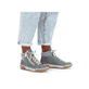 Pazifikblaue Rieker Damen Schnürschuhe  M9850-14 mit einer schockabsorbierenden Sohle. Schuh Innenseite