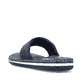 Marineblaue Rieker Herren Zehentrenner 21097-14 mit orangenen Ziernähten. Schuh von hinten.