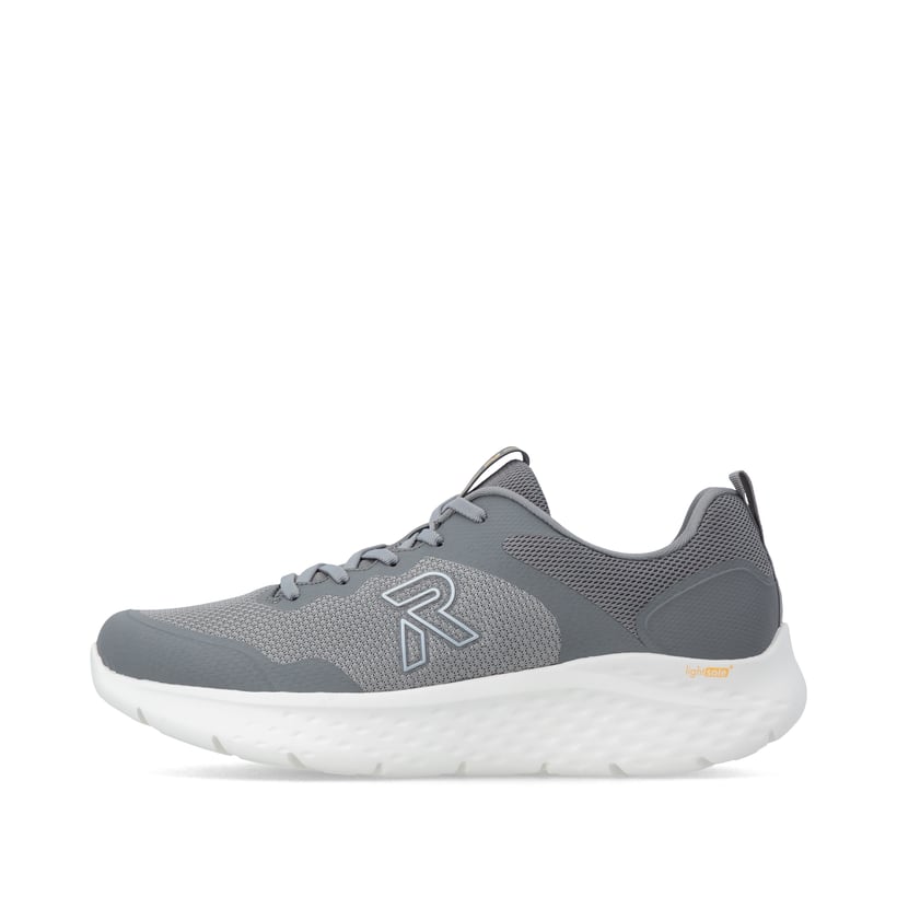 Graue Rieker Sport Herren Sneaker Low U4400-40. Schuh Außenseite.