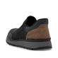 Mocassins Rieker noirs pour homme B9057-00 avec bande élastique. Chaussure vue de dessus.