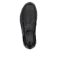 Mocassins Rieker noirs pour homme 03651-00 en cuir lisse. Semelle extérieure de la chaussure.