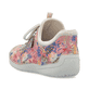 Mehrfarbige Rieker Damen Slipper 52567-90 mit easy Hineinschlüpf-Möglichkeit. Schuh von hinten.