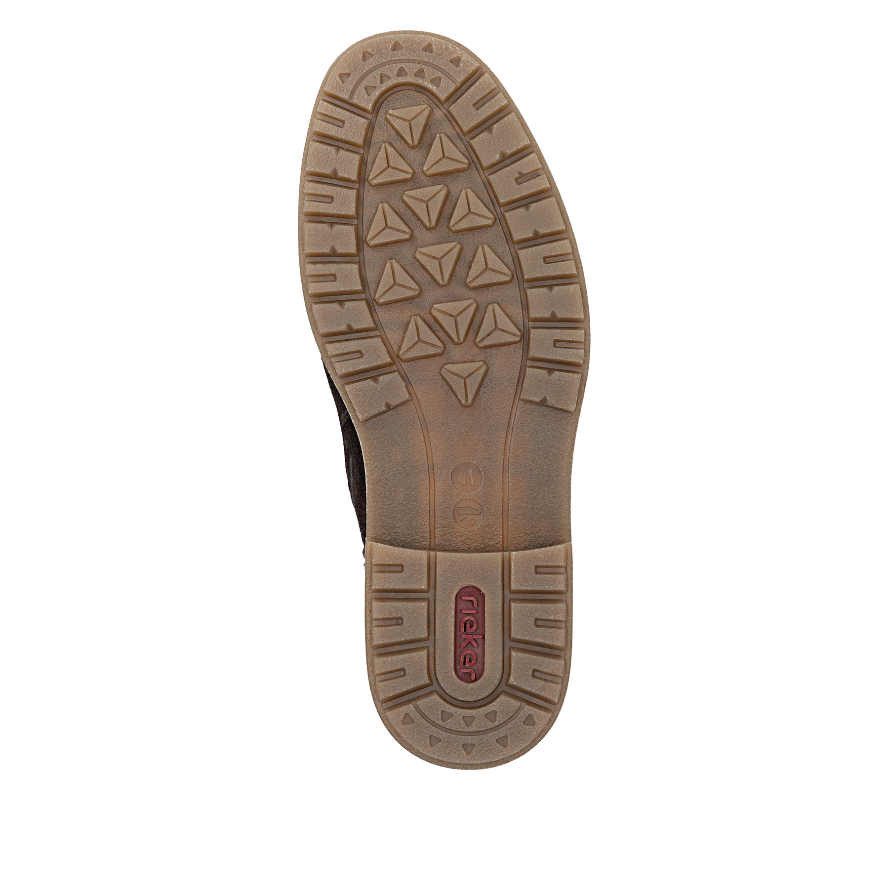 Dunkelbraune Rieker Herren Schnürstiefel 33106-25 aus Rauleder. Schuh Laufsohle.