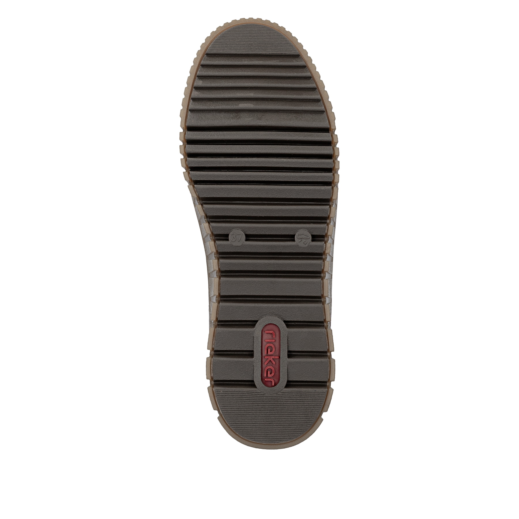 Hellgraue Rieker Damen Chelsea Boots Y6150-42 mit easy Hineinschlüpf-Möglichkeit. Schuh Laufsohle.