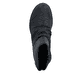 Schwarze Rieker Damen Kurzstiefel 75851-00 mit modischer Faltenoptik. Schuh von oben.