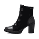Bottines Rieker noires pour femme Y2576-00 avec fermeture éclair. Côté extérieur de la chaussure.