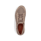 Beige Rieker Herren Slipper B6660-64 mit einem Gummizug sowie Komfortweite G 1/2. Schuh von oben.