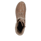 Zimtfarbene Rieker Damen Schnürstiefel Y9107-24 mit Strick-Kragen. Schuh von oben.