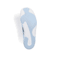 Blaue vegane Rieker Damen Slipper 45260-10, Barfußschuhe mit einem Gummizug. Schuh Laufsohle.