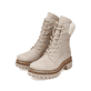 
Sandbeige Rieker Damen Schnürstiefel 75630-62 mit einer schockabsorbierenden Sohle. Schuhpaar schräg.
