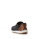 Blaue Rieker Herren Slipper 08869-14 mit einem Gummizug sowie Komfortweite G 1/2. Schuh von hinten.