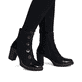 Bottines Rieker noires pour femme Y2576-00 avec fermeture éclair. Chaussure au pied.