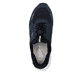 Blaue vegane Rieker Damen Sneaker Low N5257-14 mit einem Gummizug. Schuh von oben.