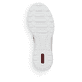 Blaue Rieker Damen Slipper N4263-14 mit Deko-Reißverschluss sowie einem Gummizug. Schuh Laufsohle.