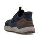 Mocassins Rieker bleus pour homme 06051-14 avec fonction easy in Ready2GO. Chaussure vue de dessus.