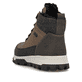 
Karamellbraune Rieker Herren Schnürstiefel 35540-24 mit einer leichten Profilsohle. Schuh von hinten