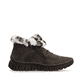 Dunkelbraune Rieker Damen Kurzstiefel 57551-25 mit weichem Kragen. Schuh Innenseite.