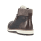 
Nachtschwarze Rieker Herren Schnürstiefel F3941-00 mit Schnürung und Reißverschluss. Schuh von hinten