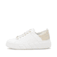 Weiße Rieker Damen Sneaker Low W2602-81 mit einer Schnürung. Schuh Außenseite.
