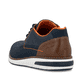 Blaue Rieker Herren Schnürschuhe 11301-14 mit der Komfortweite G 1/2. Schuh von hinten.