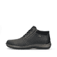 
Asphaltschwarze Rieker Herren Schnürschuhe 03043-00 mit Schnürung und Reißverschluss. Schuh Außenseite