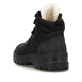
Asphaltschwarze Rieker Herren Schnürstiefel F5410-00 mit Flip-Grip Sohle mit Spikes. Schuh von hinten