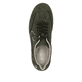 Grüne vegane Rieker Damen Sneaker Low M5512-54 mit einer Schnürung. Schuh von oben.