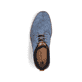 Blaue Rieker Herren Slipper 14450-14 mit einem Gummizug sowie Komfortweite G 1/2. Schuh von oben.
