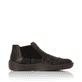 Tiefschwarze Rieker Damen Slipper L8491-00 mit einer robusten Profilsohle. Schuh Innenseite