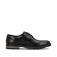 Schwarze Rieker Herren Schnürschuhe 14621-00 aus Glattleder mit Komfortweite G. Schuh Innenseite.
