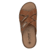 Braune Rieker Herren Pantoletten 22090-25 mit der Komfortweite G 1/2. Schuh von oben.