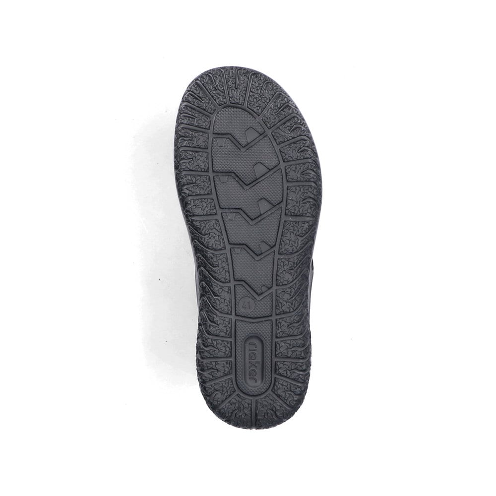 Sandales des randonnée Rieker noires pour homme 26455-00. Semelle extérieure de la chaussure.