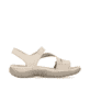 Beige Rieker Damen Trekkingsandalen 64870-62 mit einem Klettverschluss. Schuh Innenseite.