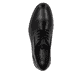 Schwarze Rieker Herren Schnürschuhe 14621-00 aus Glattleder mit Komfortweite G. Schuh von oben.