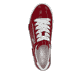 Rote Rieker Damen Sneaker Low N49C2-33 mit einer Schnürung. Schuh von oben.