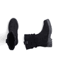 Schwarze Rieker Damen Kurzstiefel Y7681-00 mit gerafftem Schaft. Schuh von oben, liegend.