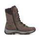 Braune Rieker Damen Schnürstiefel M9640-26 mit wasserabweisender TEX-Membran. Schuh Innenseite.