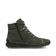 Graugrüne Rieker Damen Schnürstiefel 51545-54 mit Schnürung und Reißverschluss. Schuh Innenseite