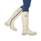 Asphaltschwarze Rieker Damen Hochschaftstiefel Y4760-00 mit einer leichten Sohle. Schuh Innenseite