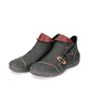 
Olivgrüne Rieker Damen Slipper 72581-54 mit Reißverschluss sowie einer leichten Sohle. Schuhpaar schräg.