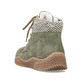 
Laubgrüne Rieker Damen Schnürstiefel Y8441-54 mit Schnürung und Reißverschluss. Schuh von hinten