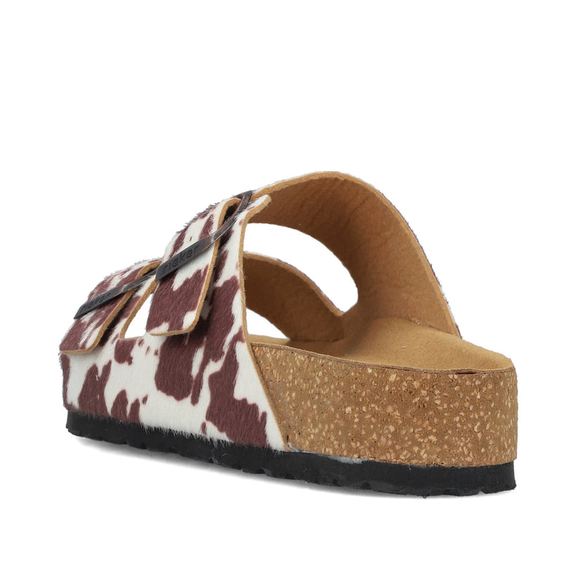 Mules Rieker multicolores vegan pour femme V6391-90. Chaussure vue de l'arrière.