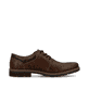 Nougatbraune Rieker Herren Schnürschuhe 13200-24 mit Schnürung sowie einer Profilsohle. Schuh Innenseite