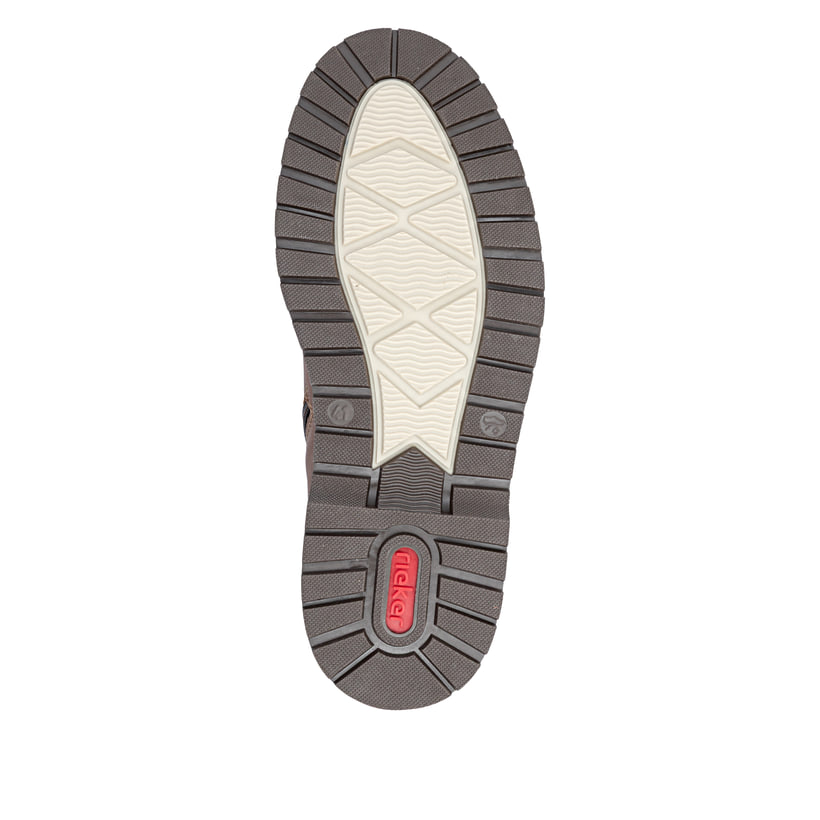 Braune Rieker Herren Schnürstiefel F3800-24 mit wasserabweisender TEX-Membran. Schuh Laufsohle.