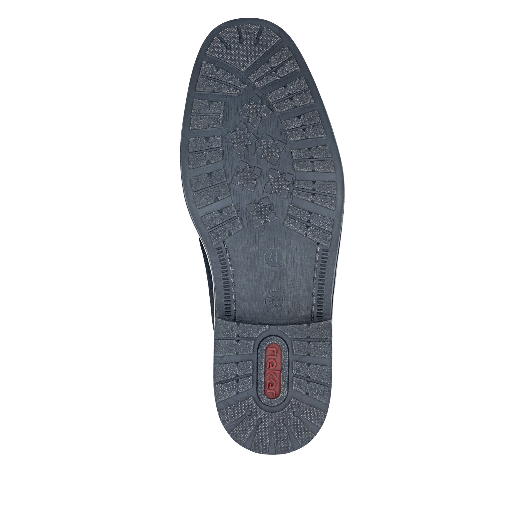Dunkelblaue Rieker Herren Schnürschuhe 33206-14 aus Rauleder mit Komfortweite G. Schuh Laufsohle.