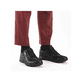 Zartrosane vegane Rieker Damen Loafer 58955-31 mit einem Elastikeinsatz. Schuh Außenseite gespiegelt.