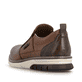 Braune Rieker Herren Slipper 14465-24 aus Glattleder. Schuh von hinten.
