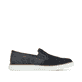 Blaue Rieker Herren Slipper B2265-14 mit einem Gummizug sowie Komfortweite G 1/2. Schuh Innenseite.